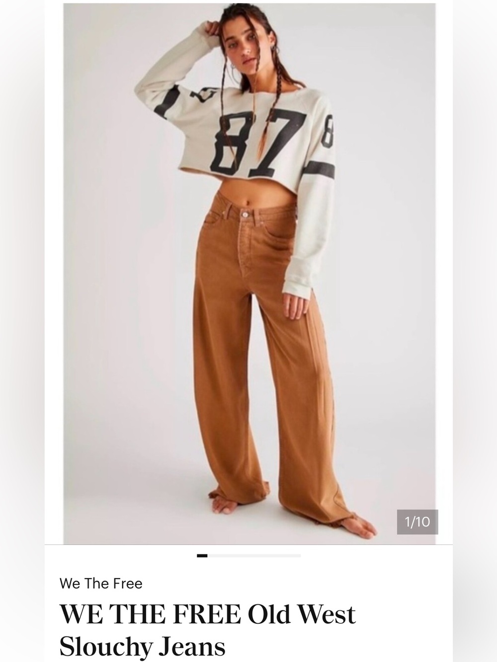 Free People  High-Rise Wide-Leg Flare Jeans also in black worn once